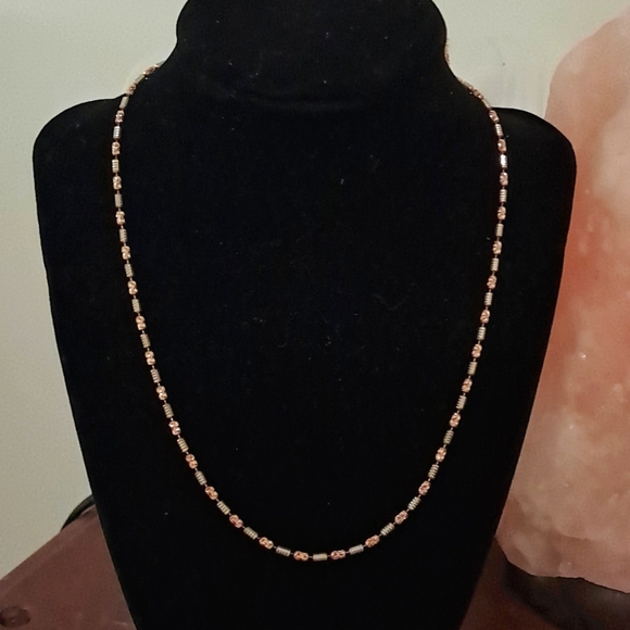 Bar Chain Italian 14kt Rose Gold Over 925 Sterling Silver Necklace. - Picture 2 of 4